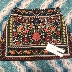 Goodnight Macaroon Embroidered Mini Skirt